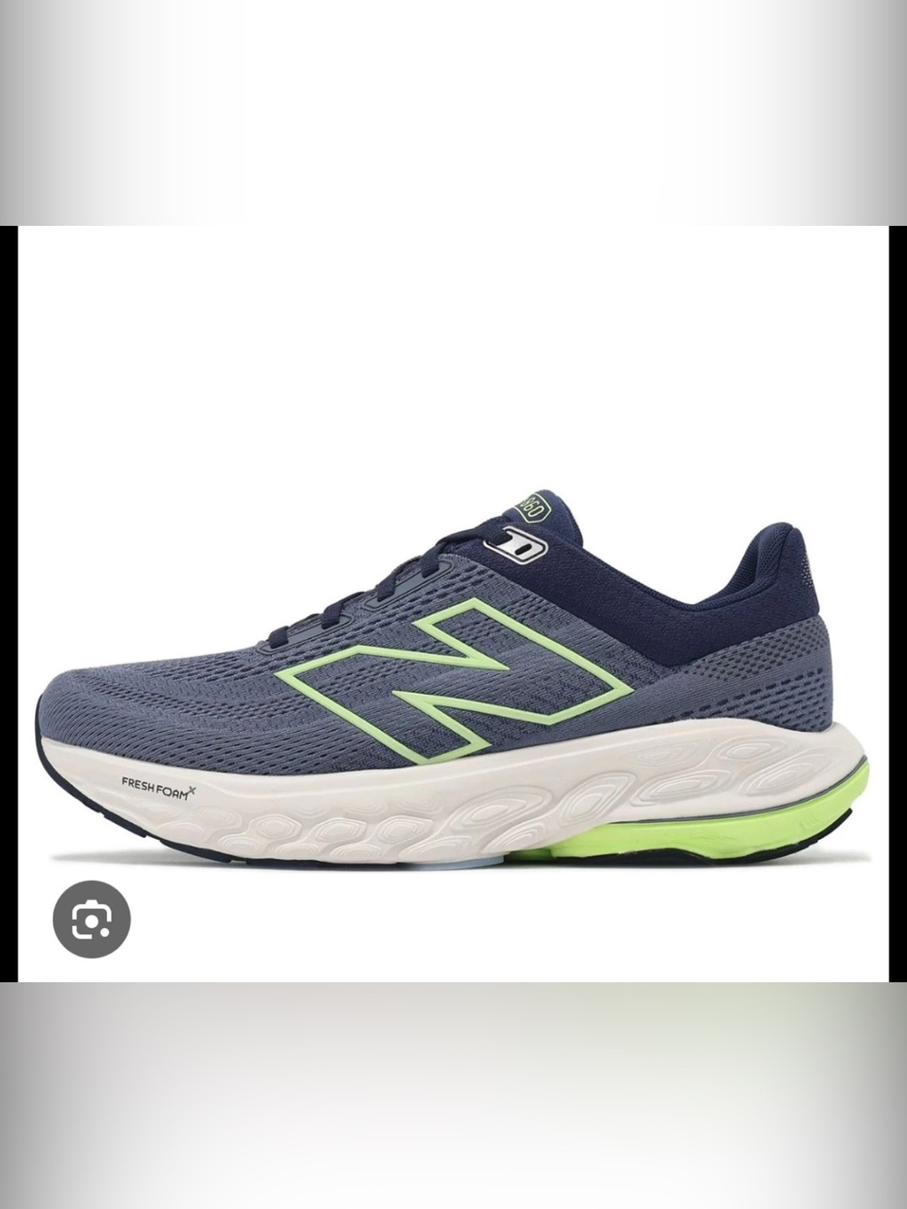 New Balance Grey and Neon Yellow Running Sneakers - Picture 1 of 4